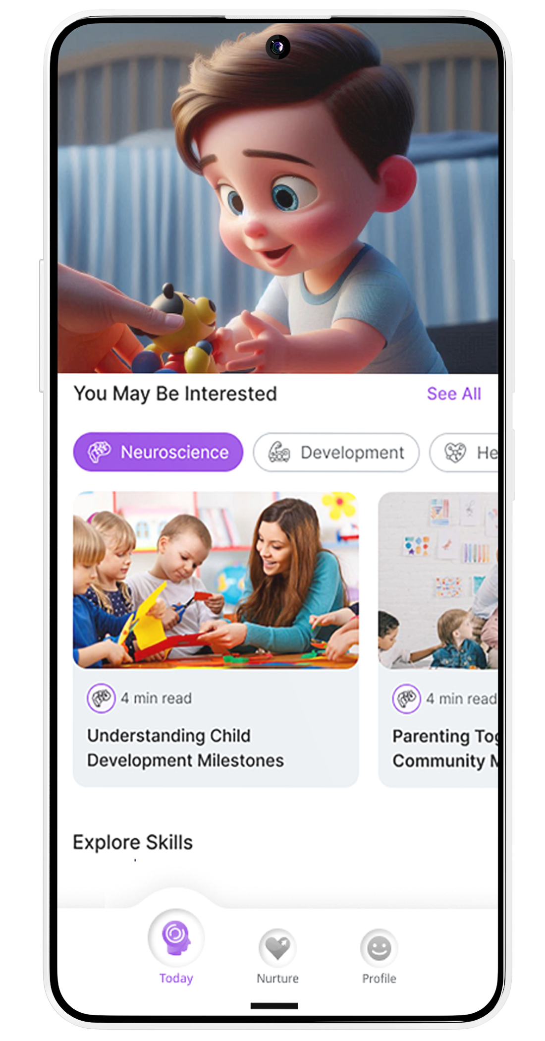 Neurofrog app for parents